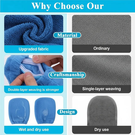 Sand Remover Mitts for Beach Use with Quick-Dry Design | Lightweight 2-Piece Set for Effortless Sand Removal