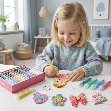 Bead Painting Craft Kit for Kids with Colorful Beads | Engaging Art Activity for Creativity and Fine Motor Skills