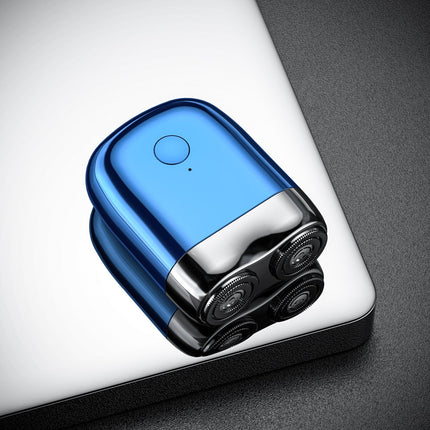 Mini Electric Shaver with Precision Blades, USB Powered Travel Razor in Orange, Blue or Silver for Quick Everyday Grooming