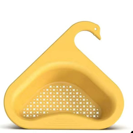 Kitchen Sink Strainer Basket, Corner Drain Caddy with Drainage Holes for Produce, Pasta and Sponges