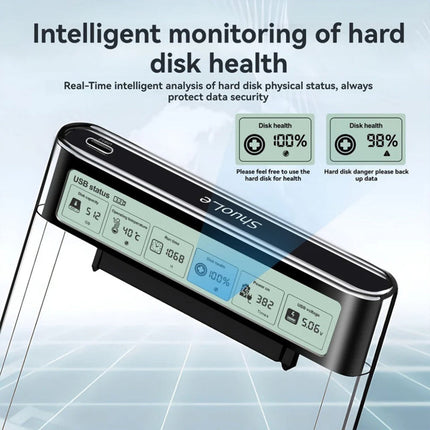 External SSD Data Transfer Dock with USB Power | Compact Portable Hard Drive Adapter for Easy File Management