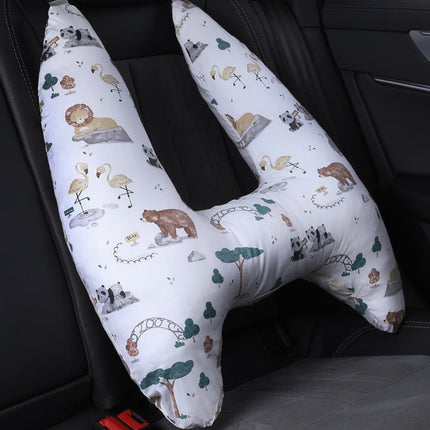 Kids Car Travel Pillow, Seat Belt Cushion with Soft Plush Padding, 14 Designs, for Children on Long Car Rides