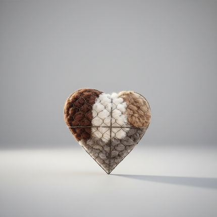 Natural Bird Nesting Material in Heart Shape | Cozy Habitat Support for Nest Building and Bird Comfort