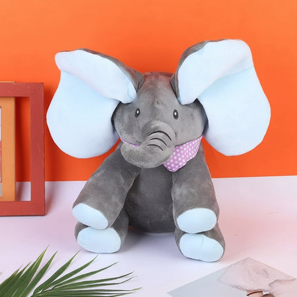 Elephant Interactive Plush Toy with Flapping Ears & Music | Engaging Tummy Time Toy for Sensory Development