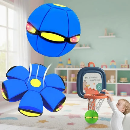 Flying Saucer Bouncy Ball with Light-Up Feature | Engaging Educational Toy for Kids and Pets