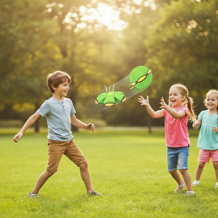 Flying Saucer Bouncy Ball with Light-Up Feature | Engaging Educational Toy for Kids and Pets