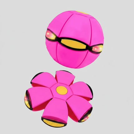 Flying Saucer Bouncy Ball with Light-Up Feature | Engaging Educational Toy for Kids and Pets