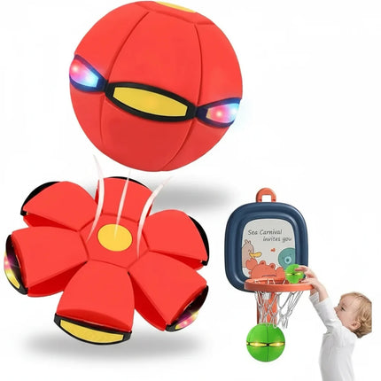 Flying Saucer Bouncy Ball with Light-Up Feature | Engaging Educational Toy for Kids and Pets
