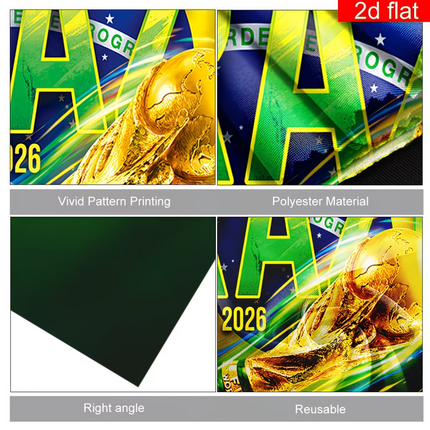 Brazil Flag Cape for World Cup Fans | Wearable Banner for Match Day Spirit