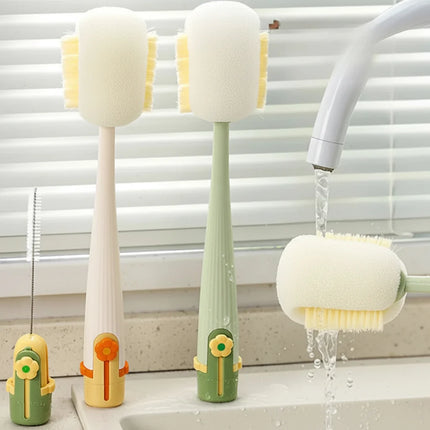 5 in 1 Bottle Brush Set with Comfort Grip Handle | Versatile Cleaning Tool for Water Bottles and Mugs