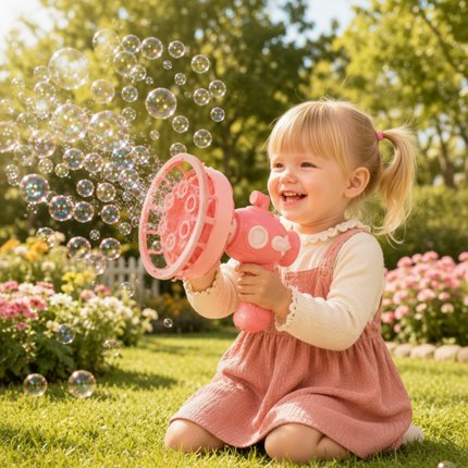 Automatic Bubble Gun Maker for Kids with Ergonomic Design | Creates Big Bubbles for Endless Indoor and Outdoor Fun
