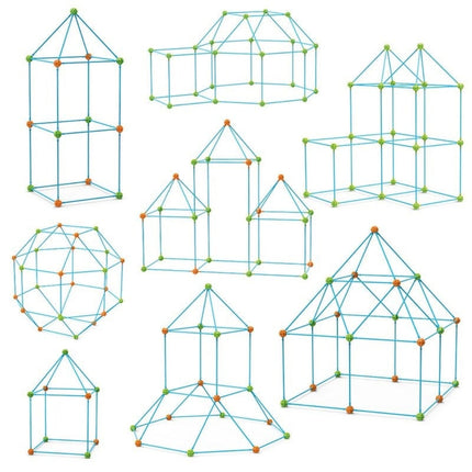 Building Tent Kit for Kids with Easy-Connect Pieces | Creative Construction Set for Indoor and Outdoor Imaginative Play