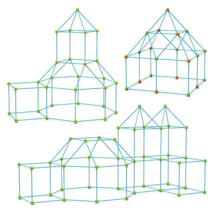 Building Tent Kit for Kids with Easy-Connect Pieces | Creative Construction Set for Indoor and Outdoor Imaginative Play