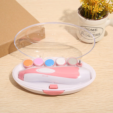 Electric Baby Nail Trimmer and Polisher Set, Whisper-Quiet Motor, Interchangeable Heads for Newborns, Toddlers and Adults