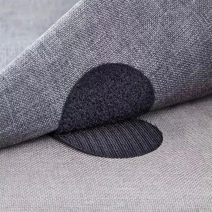 Anti-Slip Fabric Grip Stickers for Rugs, Blankets and Chair Cushions, Reusable No-Residue Adhesive, Black or White