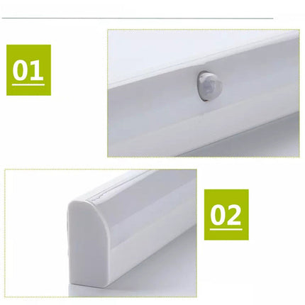Motion Sensor LED Light Bar with 4 Meter Detection Range, USB Rechargeable Closet and Stair Light, White or Yellow Light