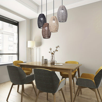 Handwoven Paper Rope Pendant Shade with Unique Artisanal Finish | Soft Ambient Lighting for Coastal and Bohemian Interiors