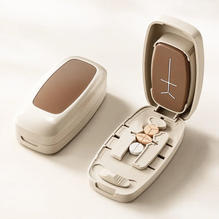Portable Pill Cutter with Precision Blades | Compact Tool for Easy Medication Management