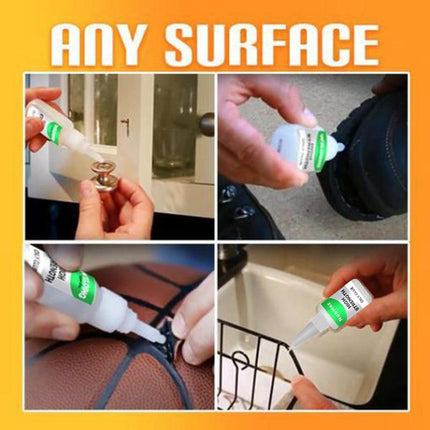 Instant Super Glue for Ceramic, Glass, Leather and Plastic, Strong Repair Adhesive for Shoes, Toys, Kitchenware and Furniture