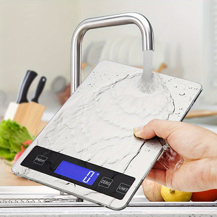 15kg Digital Kitchen Scale with USB Rechargeable Battery | Waterproof Design for Accurate Food Measurements