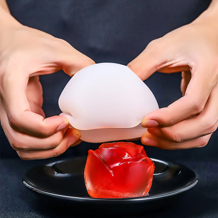 Rose Flower Ice Molds with Easy-Release Silicone | Unique Ice Cubes for Refreshing Drinks