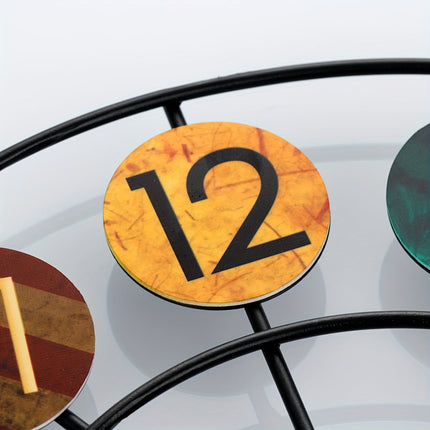 Colourful Metal Wall Clock with Silent Quartz Movement | Retro Design for Stylish Home Decor