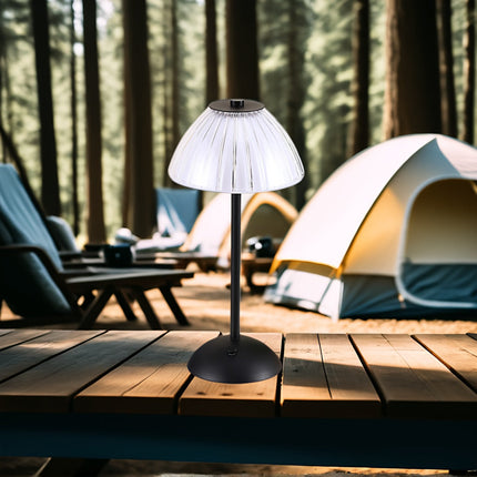 Dimmable LED Table Lamp with Crystal Shade | USB Rechargeable Touch Control for Elegant Ambiance