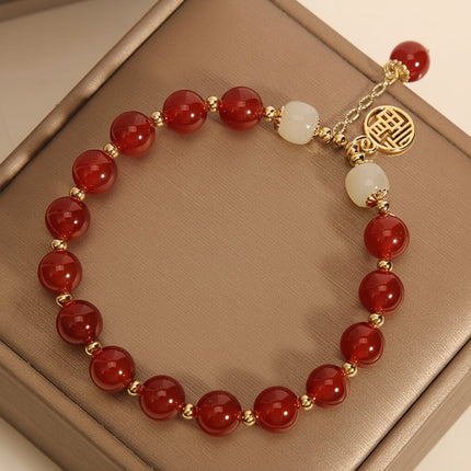 Natural Stone Beaded Bracelet with Vintage Style | Comfortable Stretch Fit for Everyday Wear