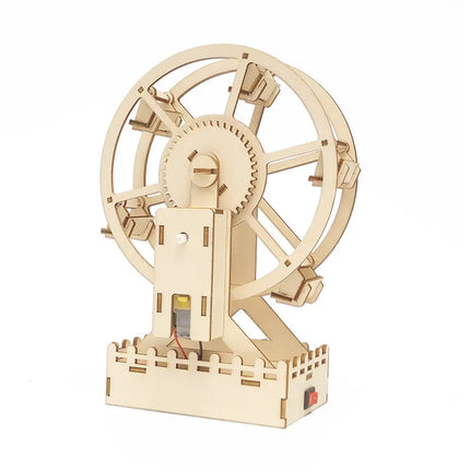 Wooden STEM Building Kit for Kids with Car, Plane and Ferris Wheel Models, 9 Toy Set Option
