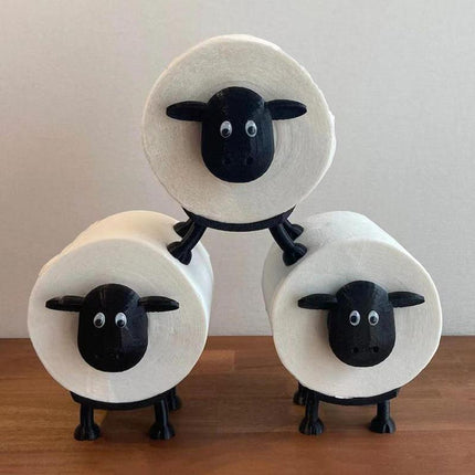 Whimsical Sheep Toilet Paper Holder with Ceramic Finish | Fun Bathroom Decor for Unique Style