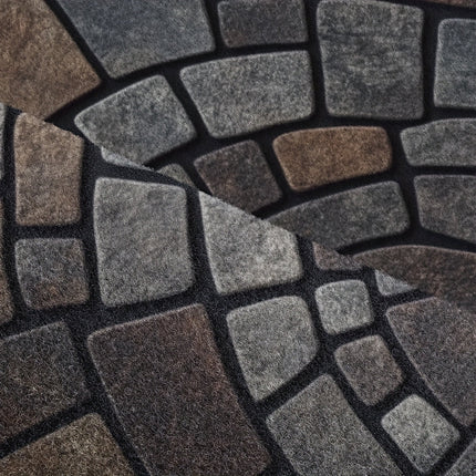 Mosaic Door Mat with Non-Slip Backing | Stylish Semicircular Design for Indoor and Outdoor Use