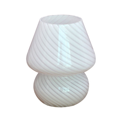 Murano-Style Glass Mushroom Lamp with USB Power & Stepless Dimming | Elegant Ambient Light for Home Decor