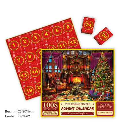 Advent Calendar Jigsaw Puzzle for Adults, Christmas Countdown 1000 Piece Puzzle – image 8