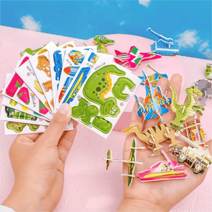 Animal Puzzle Set with Dinosaur and Airplane Designs – image 7