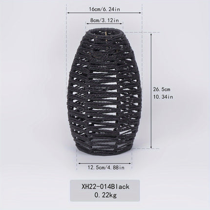 Handwoven Paper Rope Pendant Shade with Unique Artisanal Finish | Soft Ambient Lighting for Coastal and Bohemian Interiors