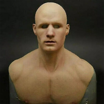 Halloween Mask for Adults, Latex Realistic Mask with Beard, Scary Mask Full Head for Costume Party and Cosplay