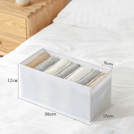 Foldable Clothes Storage Organizer for Drawers, 5 Sizes from 36 x 17 x 12 cm to 44 x 28 x 22 cm for Closet and Wardrobe