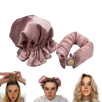 Heatless Curlers for Long and Short Hair, Heatless Curling Rod with Caps, Hair Rollers for Overnight Heatless Curls