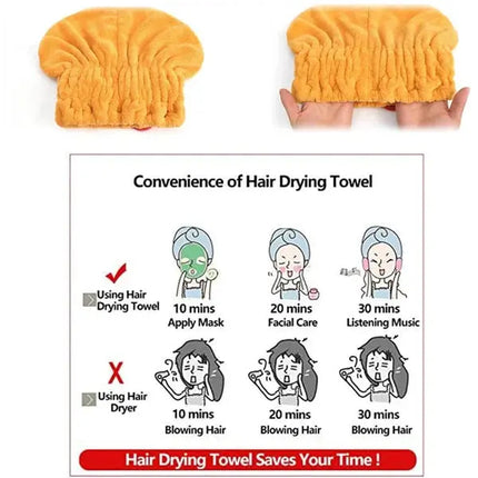 Super Absorbent Hair Wrap, Frizz Free Towel Wrap for Hair Drying Without Heat – image 13