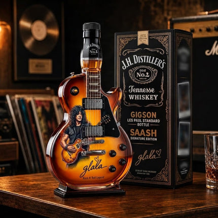 Guitar Whiskey Decanter, Music Lover Gift with Vintage Sunburst Design – image 5