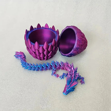3D Printed Dragon, Articulated Crystal Dragon in Dragon Egg – image 12