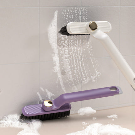Cleaning Brush with 180 Degree Rotating Head, Long Handle, Wide Bristle Head, 3 Colors, Scrubber for Bathroom and Kitchen