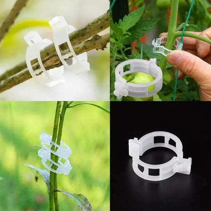 Tomato Clips for Plant Support, Reusable Plant Support Clips for Trellis and Stakes