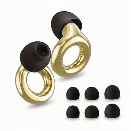 Reusable Silicone Ear Plugs for Noise Reduction | Comfortable Earbuds for Sleep, Study, and Travel