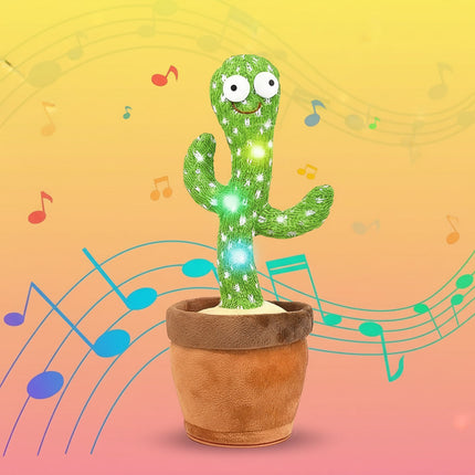 Kids Sing Dance Cactus Toy with Voice Repeating | Interactive Plush Toy for Fun Music and Movement