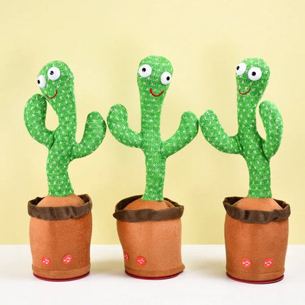 Kids Sing Dance Cactus Toy with Voice Repeating | Interactive Plush Toy for Fun Music and Movement