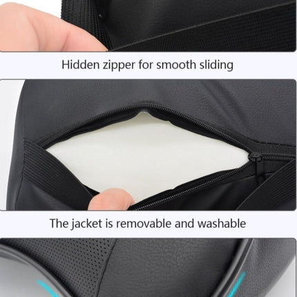 Car Neck Headrest Pillow with Adjustable Height and Tightness, Perforated Leather Cover, 4 Colors, for Cars