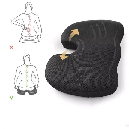 Memory Foam Seat Cushion with Cooling Gel Cover | Supportive Tailbone Relief for Car and Office Use
