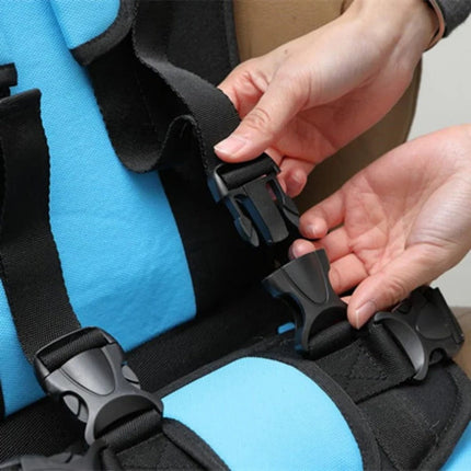 Portable Car Seat Booster with 5-Point Safety Harness | Foldable Travel Design for Quick Installation and Comfort