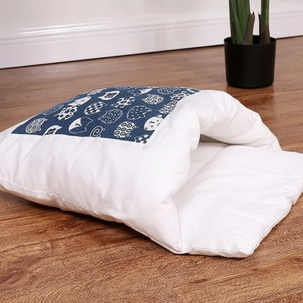 Cozy Cat Bed Sleeping Bag with Plush Interior | Cave Design for Ultimate Comfort and Head Support